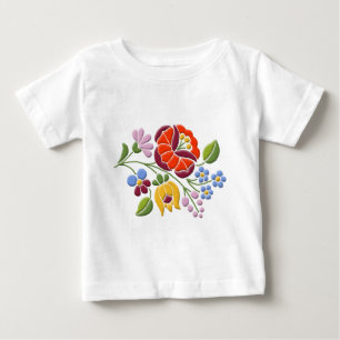 T-shirt Pour Bébé Broderie Kalocsa - Art populaire hongrois