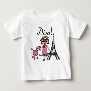 T-shirt Pour Bébé Brown Cheveux Diva Baby Tutu Bodysuit
