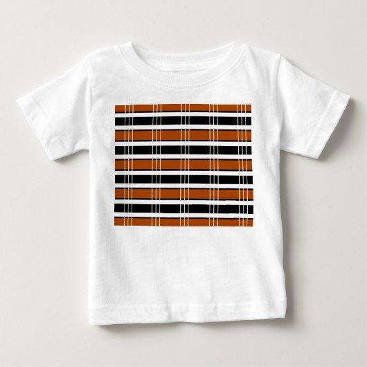 T-shirt Pour Bébé Brown et blanc (Devant)