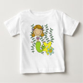T-shirt Pour Bébé Brown Haired Mermaid (Devant)