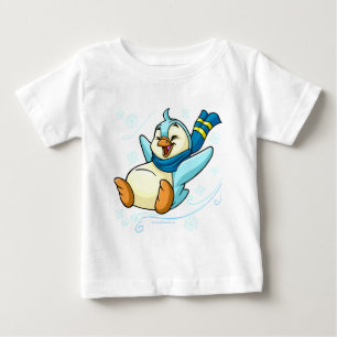 T-shirt Pour Bébé Bruce bleu glissant à travers la glace
