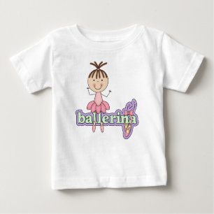 T-shirt Pour Bébé Brunette Ballerina - Costume de carrosserie Tutu p