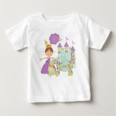 T-shirt Pour Bébé Brunette Princesse (Devant)