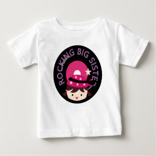 T-shirt Pour Bébé Brunette Rocking Big Sister