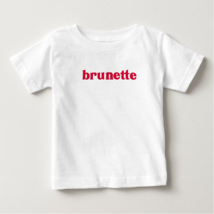 T-shirt Pour Bébé brunette rouge