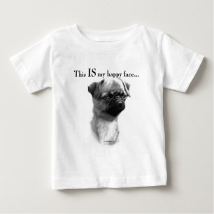 T-shirt Pour Bébé Bruxelles Griffon Joyeux Visage