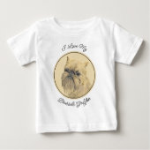 T-shirt Pour Bébé Bruxelles Griffon Rough Paining - Art Chien origin (Devant)