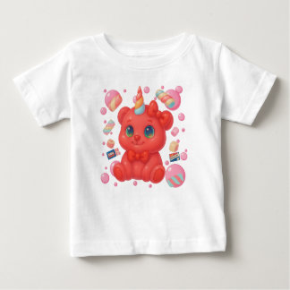 T-shirt Pour Bébé Bubblegum Unicorne Ours
