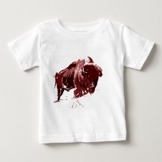 T-shirt Pour Bébé Buffle - Bison (Devant)