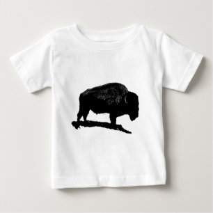 T-shirt Pour Bébé Buffle noir et blanc