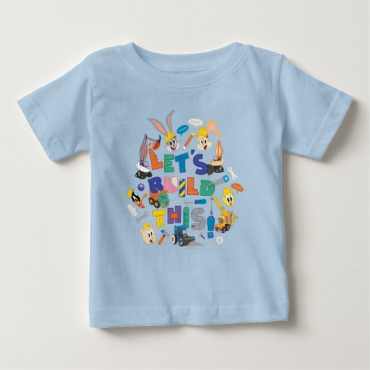 T-shirt Pour Bébé BUGS BUNNY BUILDERS™| Collage "Construisons cela" (Devant)