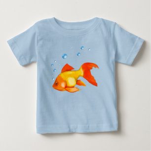 T-shirt Pour Bébé Bulles du poisson rouge