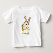 T-shirt Pour Bébé Bunny at fitness with Drinking bottle (Devant)