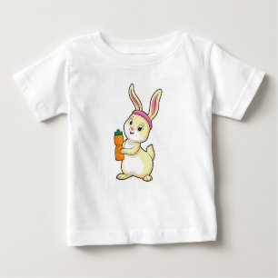 T-shirt Pour Bébé Bunny at fitness with Drinking bottle
