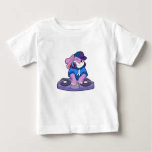 T-shirt Pour Bébé Bunny comme musicien avec mixeur