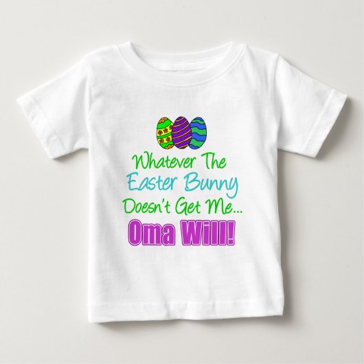 T-shirt Pour Bébé Bunny de Pâques Oma Will (Devant)