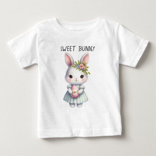 T-shirt Pour Bébé Bunny Pâques (Devant)