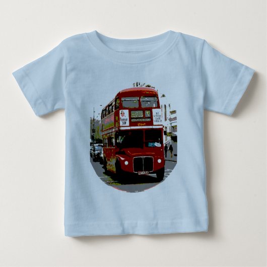 T-shirt Pour Bébé Bus Rouge de Londres (Devant)