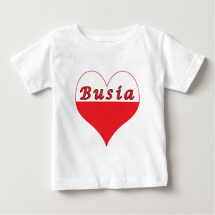 T-shirt Pour Bébé Busia Coeur polonais