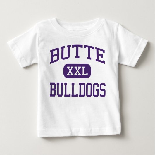 T-shirt Pour Bébé Butte - bouledogues - lycée - butte Montana (Devant)