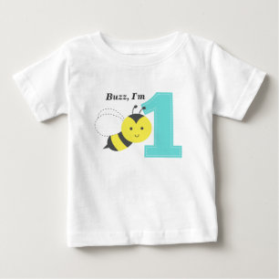 T-shirt Pour Bébé Buzz, j'ai un an, Premier Anniversaire, Abeille Mi