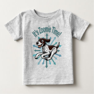 T-shirt Pour Bébé C’est Zoomie Time Pointeur à cheveux courts allema