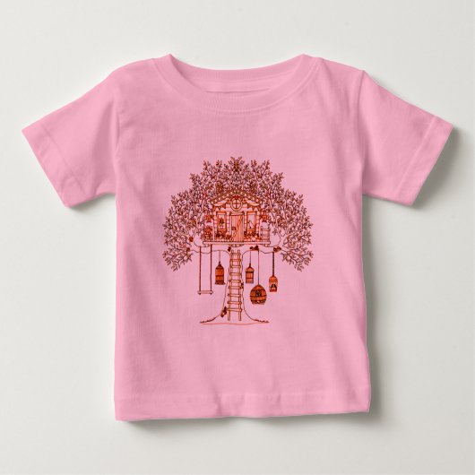 T-shirt Pour Bébé Cabane dans un arbre (Devant)