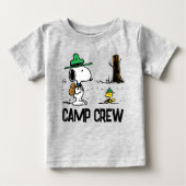 T-shirt Pour Bébé cacahuètes | Camping Snoopy & Woodstock (Devant)