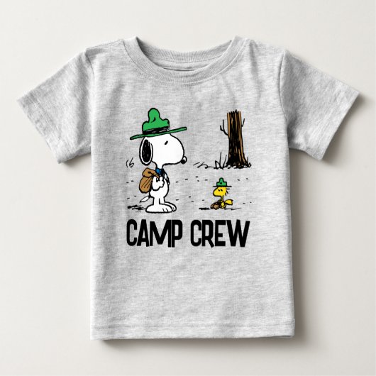 T-shirt Pour Bébé cacahuètes | Camping Snoopy & Woodstock (Devant)