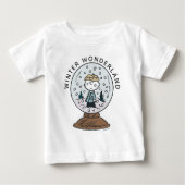 T-shirt Pour Bébé cacahuètes | Charlie Brown Snow Globe (Devant)