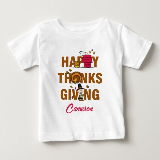 T-shirt Pour Bébé cacahuètes | Combo Bon thanksgiving (Devant)