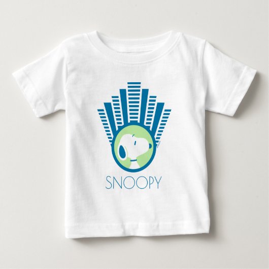 T-shirt Pour Bébé cacahuètes | Snoopy Blue Deco Dreams (Devant)