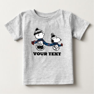 T-shirt Pour Bébé cacahuètes   Snoopy & Charlie Brown Winter Scarf