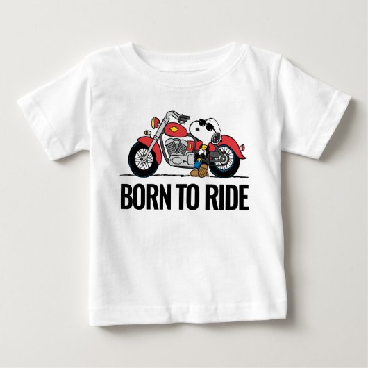 T-shirt Pour Bébé cacahuètes | Snoopy et sa moto (Devant)