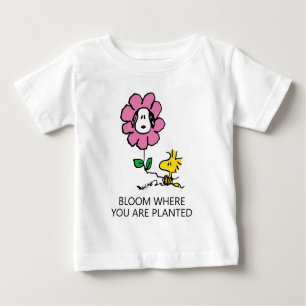T-shirt Pour Bébé cacahuètes   Snoopy & Woodstock Flower