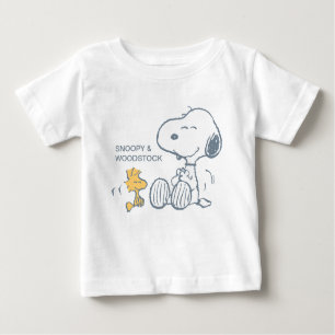 T-shirt Pour Bébé cacahuètes Snoopy & Woodstock Happy