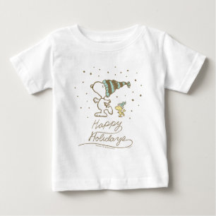 T-shirt Pour Bébé cacahuètes   Snoopy & Woodstock Patinage d'hiver