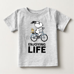 T-shirt Pour Bébé cacahuètes   Vélo Snoopy & Woodstock