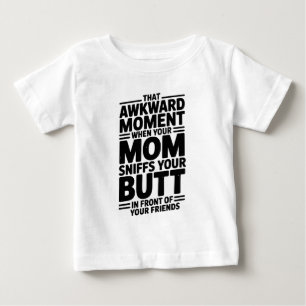 T-shirt Pour Bébé Cadeau Body Bébé Maman Renifle les Fesses Drôle