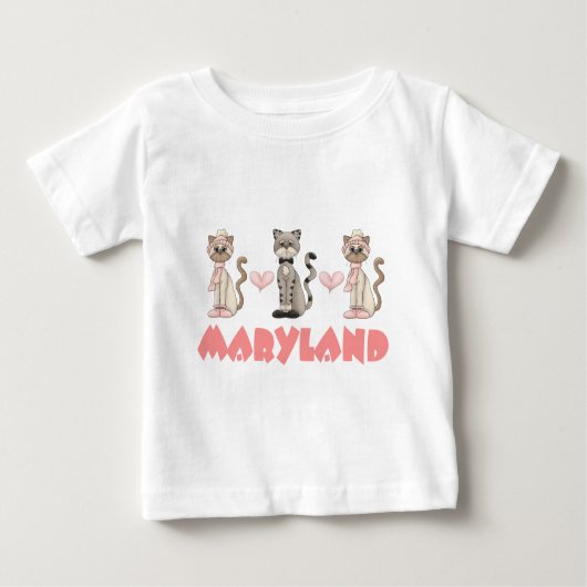 T-shirt Pour Bébé Cadeau de chat du Maryland Kitty (Devant)