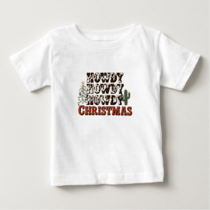 T-shirt Pour Bébé Cadeau de Noël de fête de famille de Noël Howdy Ho