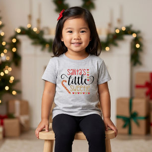 T-shirt Pour Bébé Cadeau de Noël père Noël Little Sweetie