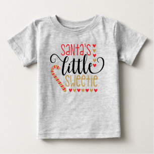 T-shirt Pour Bébé Cadeau de Noël père Noël Little Sweetie