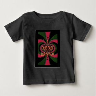 T-shirt Pour Bébé Cadeau de voyage kenyan - Conception de câblage et