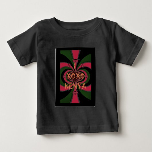 T-shirt Pour Bébé Cadeau de voyage kenyan - Conception de câblage et (Devant)