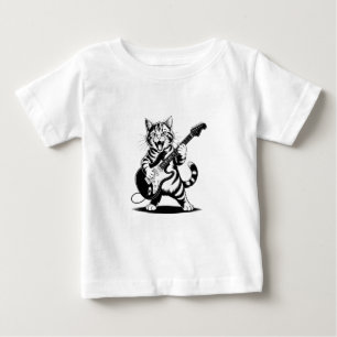 T-shirt Pour Bébé Cadeau drôle pour amateur de musique - Chat Rockst