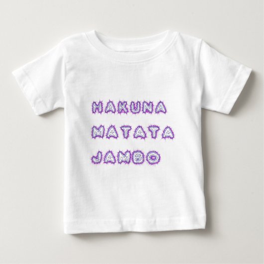 T-SHIRT POUR BÉBÉ CADEAUX DE HAKUNA MATATA JAMBO (Devant)