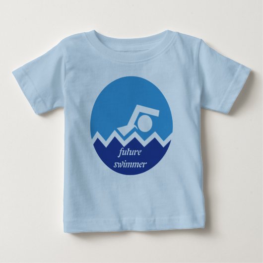 T-shirt Pour Bébé Cadeaux de natation, future coutume de nage (Devant)