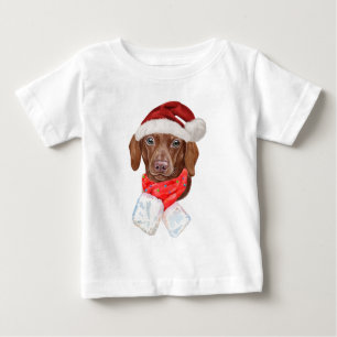 T-shirt Pour Bébé Cadeaux de Noël de Dachshund mignons pour les amou