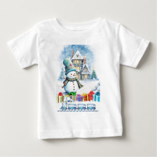 T-SHIRT POUR BÉBÉ CADEAUX DE NOËL ET TRAIN DE JOUETS